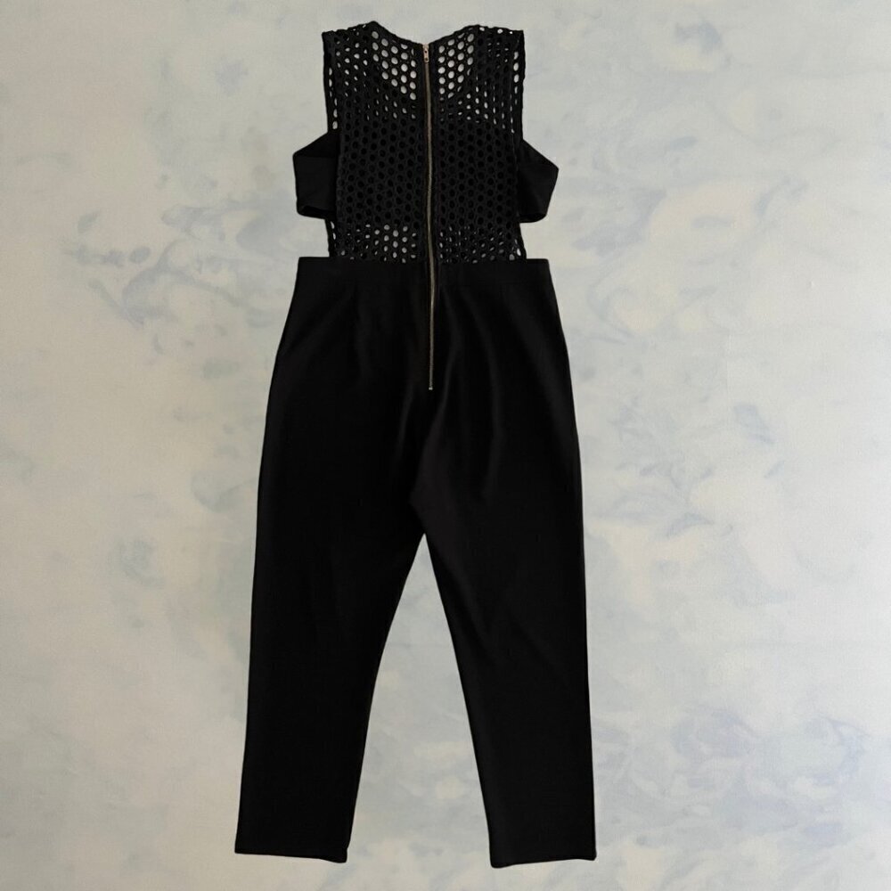 Cherry Koko Black Knit Bandeau Top Tapered Leg Jumpsuit - Picture 2 of 7